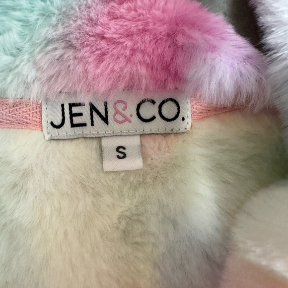 Jen & Co Pastel Tie Dye 1/4 Zip Fuzzy Fleece Size Small Pink Purple Yellow Blue - Picture 5 of 8